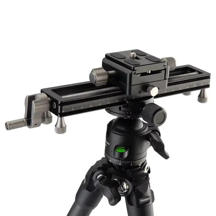 Rail de mise au point Macro Fotopro pour caméras et éclairage photographique, rail système de photographie macro FT-100 PRO pour détails saisissants