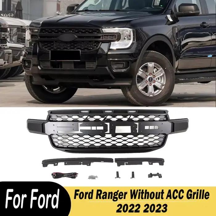 Grille de pare-chocs avant style Raptor avec éclairage sans ACC, pièces auto pour Ford Ranger 2022 2023