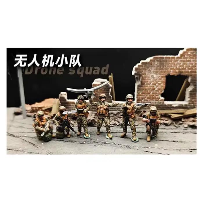 Nouveau modèle militaire de drone 1/72 pour équipe de soldats