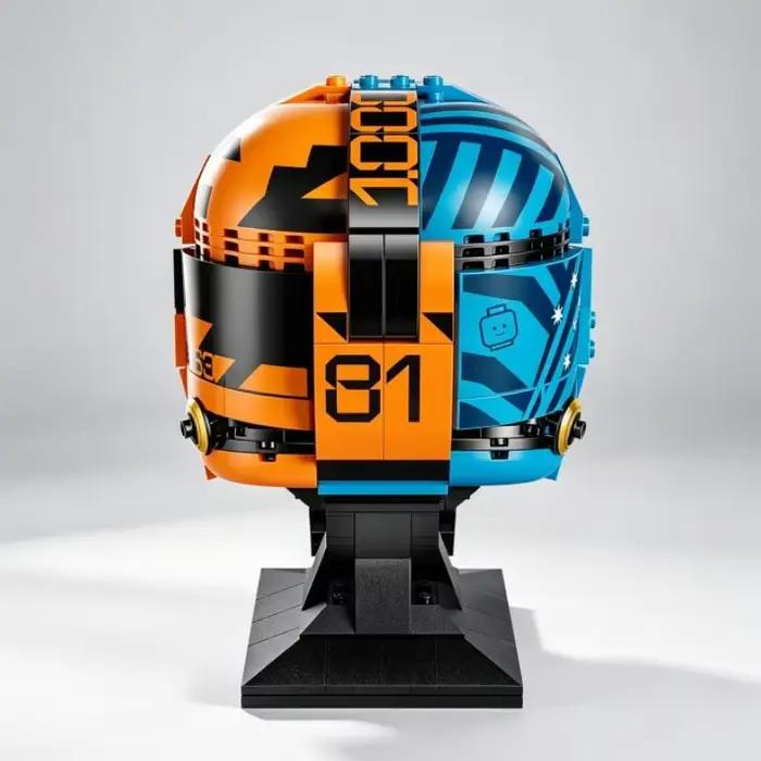 Nouveauté 2026 : Ensemble de 793 pièces de blocs de construction de modèle de casque de pilote de course Oscar Piastri, thème flotte de voitures de course, pour cadeaux d'anniversaire et de festival
