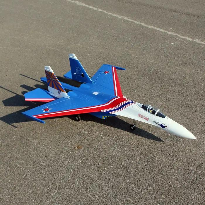6 CH FlyFans russe démo SU-27 Twin 64mm RC EDF Jet PNP Version RC modèle d'avion