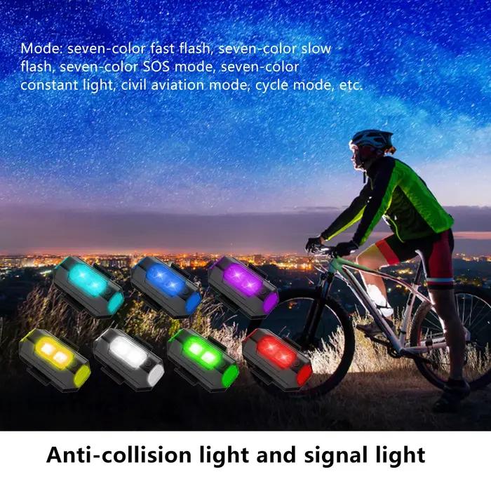 7 couleurs Drone lumière stroboscopique USB LED Anti-Collision modèle avion nuit volant clignotant