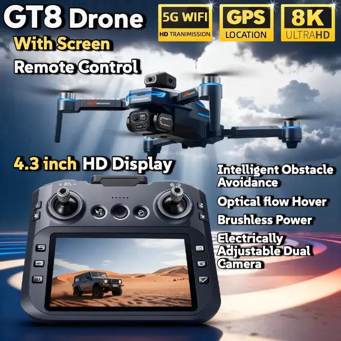 Drone GT8 authentique avec caméra double professionnelle 4K