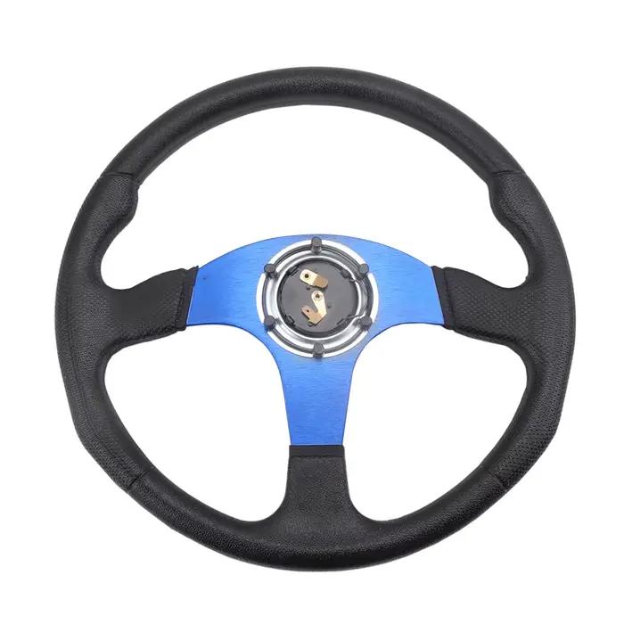 RASTP-Car dehors Volant Racing Type Haute Qualité Universel 14 pouces 340MM Aluminium + PU RS-STW017-TP
