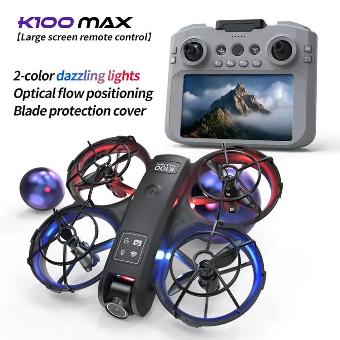 Hot K100 MAX Mini Drone professionnel 4K HD double caméra Fpv écran flux optique