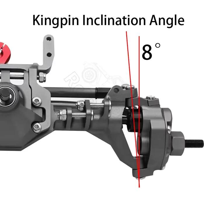 Essieu de portail avant et arrière intégré en aluminium usiné CNC anodisé pour voiture sur chenilles 1/10 RC Axial SCX10 II RGT 86100 Redcat GEN8