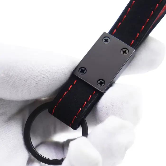 Porte-clés de moto en cuir pour honda HRC, accessoires de voiture