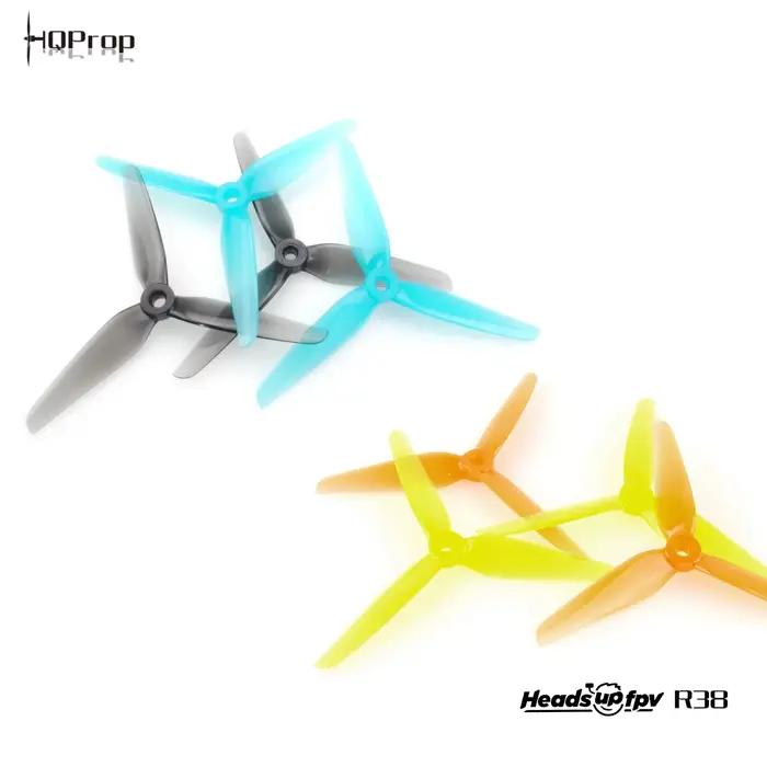 8 paires d'hélices HQPROP R38 HEADSUP FPV Co-Branded Top RACE Pilot 5138 5