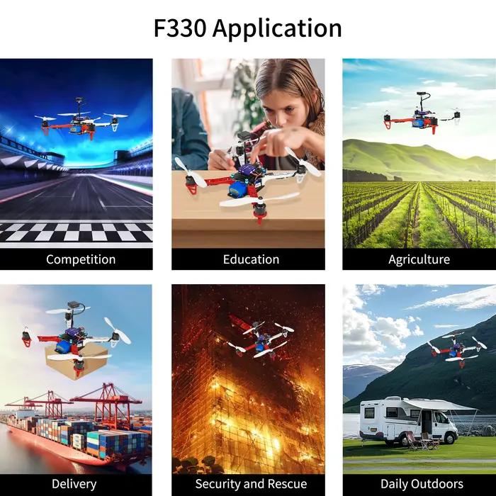 Drone Quadrirotor F330 PNP RTF(T8FB + Crossflight David + TS100GPS) pour la Conception Électronique