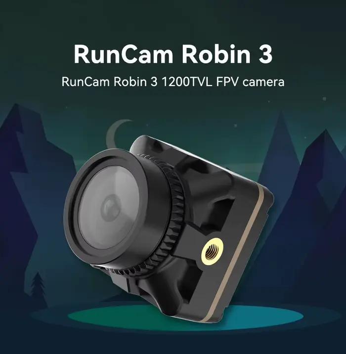 Caméra RunCam Robin 3 1200TVL FPV 4:3 5.3g 19*19*19mm pour Drone de course RC FPV