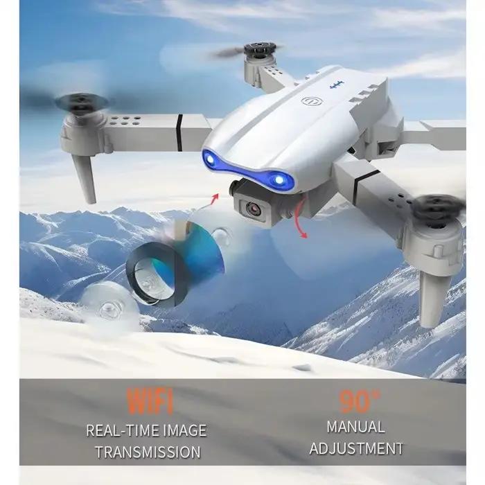 Drone E99 K3 Pro HD 4K avec caméra, mini-hélicoptère RC pliable pour tous les âges, occasions spéciales et captation de vues panoramiques