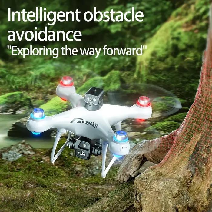 E55 Drone Mini double caméra 8K aérien HD professionnel télécommande avion GPS évitement de positionnement moteur sans