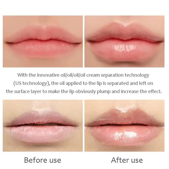 Gloss à lèvres repulpant liquide, Huile à lèvres transparente, Imperméable, Hydratant, Longue tenue, Nourrissant, Maquillage et Soin des lèvres