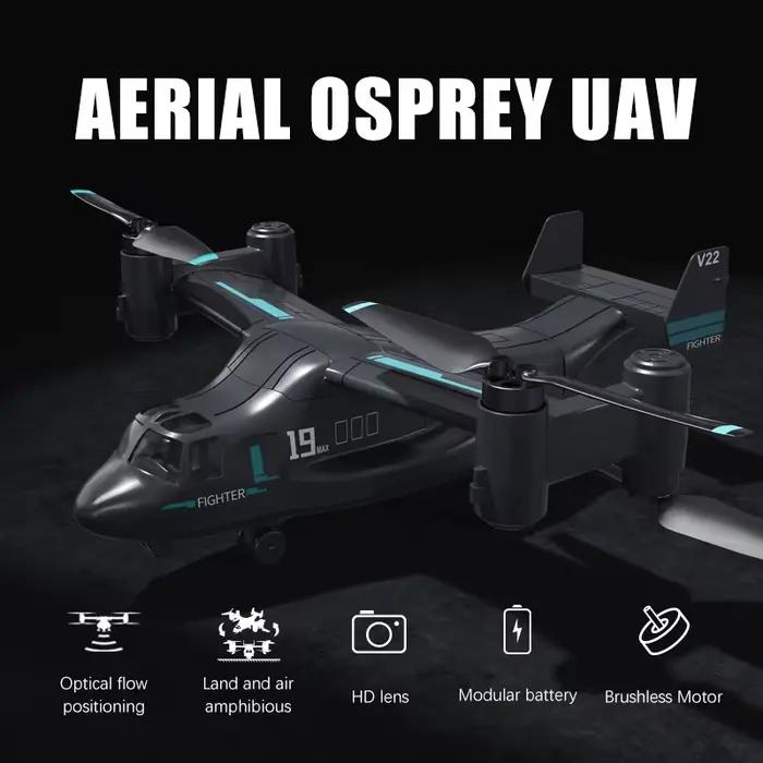 JIEllFUN-Hélicoptère Osprey avec caméra 4K HD
