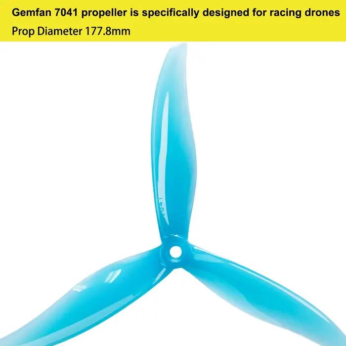 Hélices GemFan 7041 7 pouces à 3 pales (2CW+2CCW) pour drone