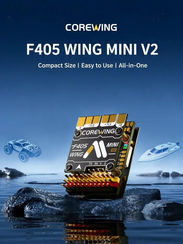 Contrôleur de vol à aile fixe COREWING F405 Mini V2 STM32F405 OSD VTOL ArduPilot INAV pour avion RC et drone