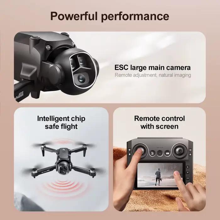 Drone M7 Équipé Grand Écran Caméra Stabilisée Image Électronique HD 5G Télécommande Quadri-directionnelle Propulsion Moteurs Sans Balais Occasions Spéciales