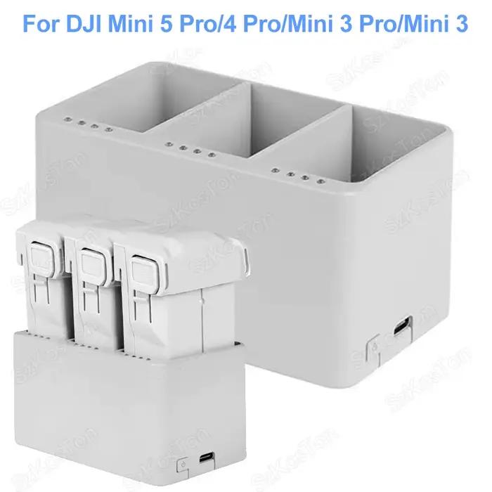 Hub de charge bidirectionnel à trois canaux pour batterie DJI Mini 5 4 Pro/Mini 3 Pro pour chargeur