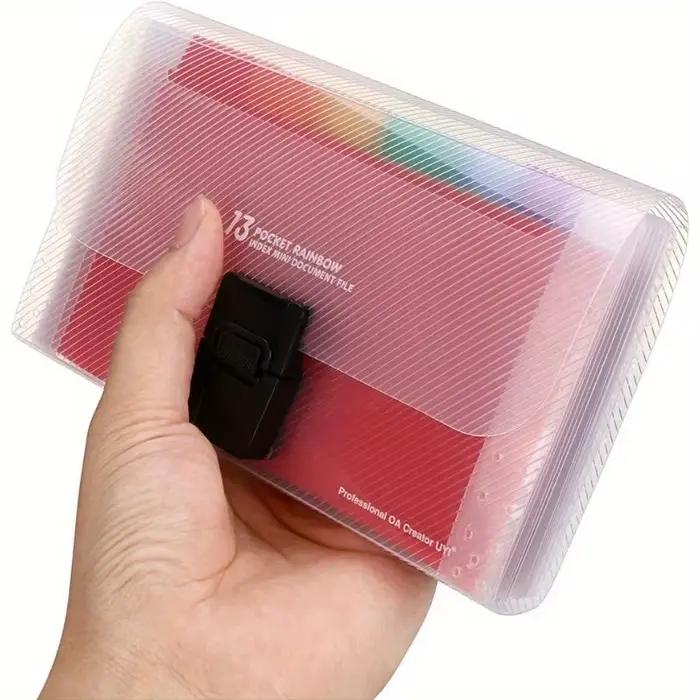Organisateur de documents de bureau de style accordéon, porte-documents multi-poches A6, support de table portable pour reçus