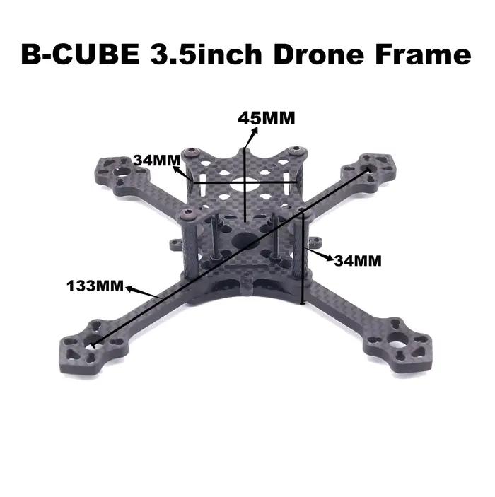 B-CUBE 3.5 pouces FPVDrone cadre Kit Fiber de carbone course Drone quadrirotor Freestyle INAV Beatflight F722Ardupilot PX4Flight Control
