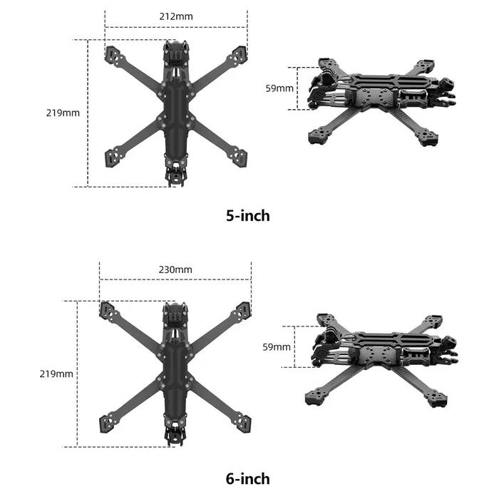 Drone FPV à cadre GEPRC Vapor X5/X6 D5/D6 pour vapeur GEP