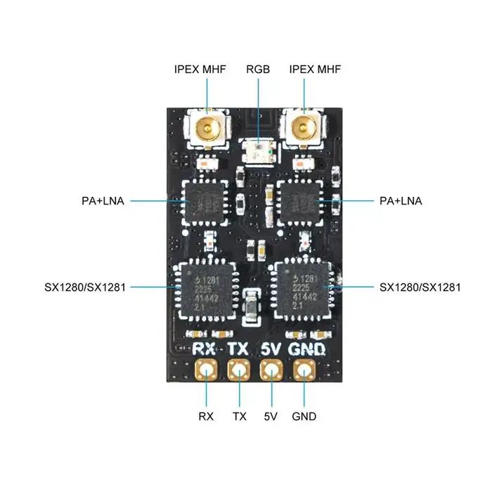 Récepteur BETAFPV SuperD ELRS 2.4G Diversity Faraway Traveller pour drones FPV longue portée