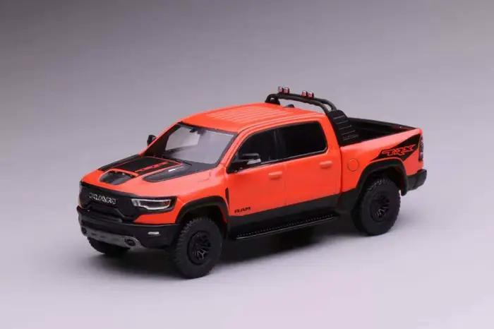 Nouveau 596 1:64 Dodge Ram TRX "Raptor Killer" - En stock, camionnette en alliage, modèle américain muscle tout-terrain pour collectionneurs de camions, jouet
