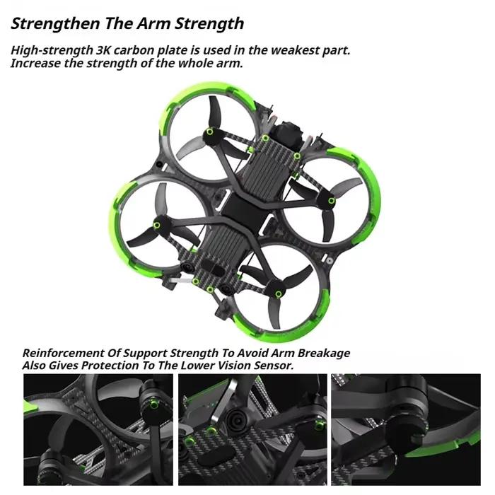 Véritable Fiber de carbone pour Dji Avata 2 Protection complète légère Anti-chute Drone garde armure Kit d'armure