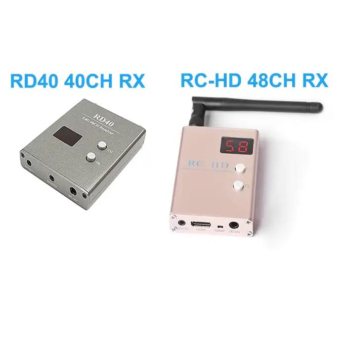 Récepteur de diversité Audio-vidéo sans fil FEICAO RD40 5.8G 40CH Compatible HDMI, Drone FPV Haute Sensibilité pour Expérience Visuelle Époustouflante Occasions Spéciales