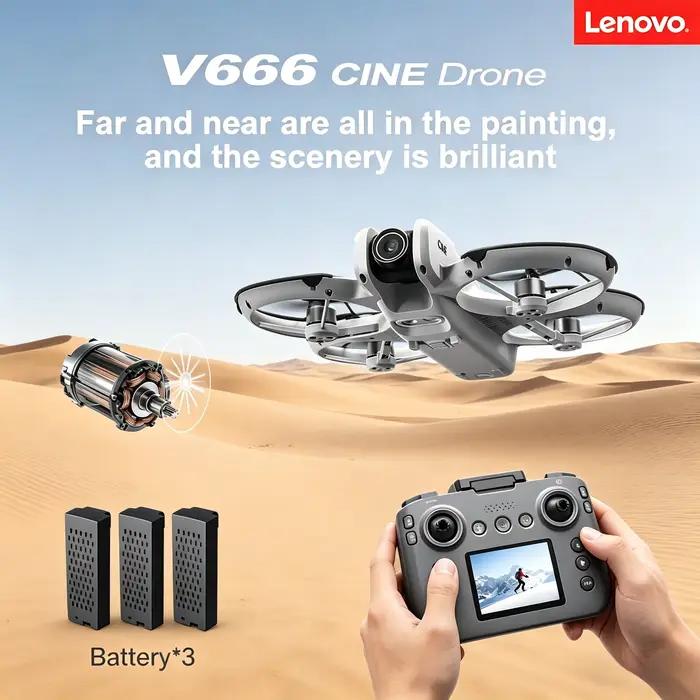 Drone Lenovo V666 Mini 4K avec caméra professionnelle 8K