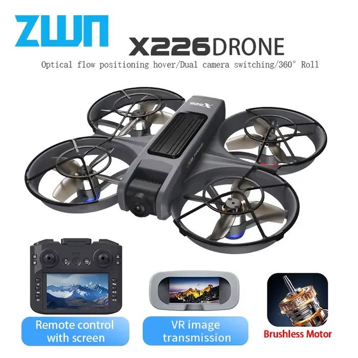 X226 VR Mini Drone avec double caméra HD 5G WIFI écran à distance 360 ° Jouet quadrirotor RC à flux optique sans balais