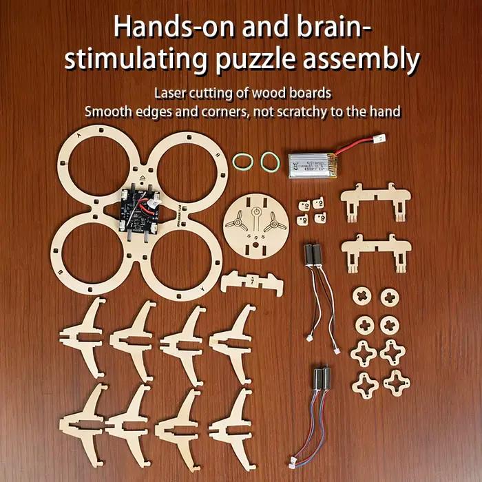 Kit de drone en bois à assembler soi-même