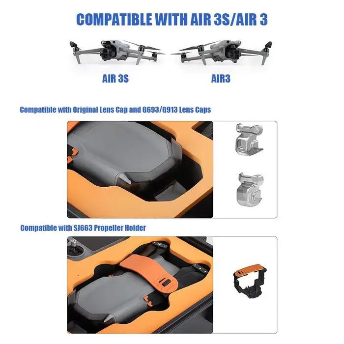 Volodymyr boîte antidéflagrante pour DJI AIR 3S antichoc étanche mallette de transport rigide sac de rangement de sécurité pour Drone DJI AIR 3S
