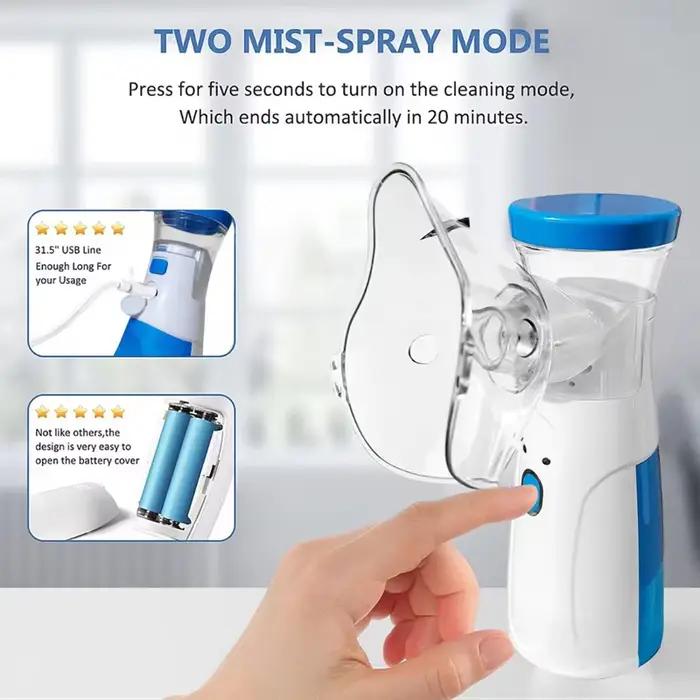 Nébuliseur médical Machine inhalateur d'asthme Mini USB portable automiseur enfants adulte enfant inhaler de vapeur nébuliseur à domicile soins de santé