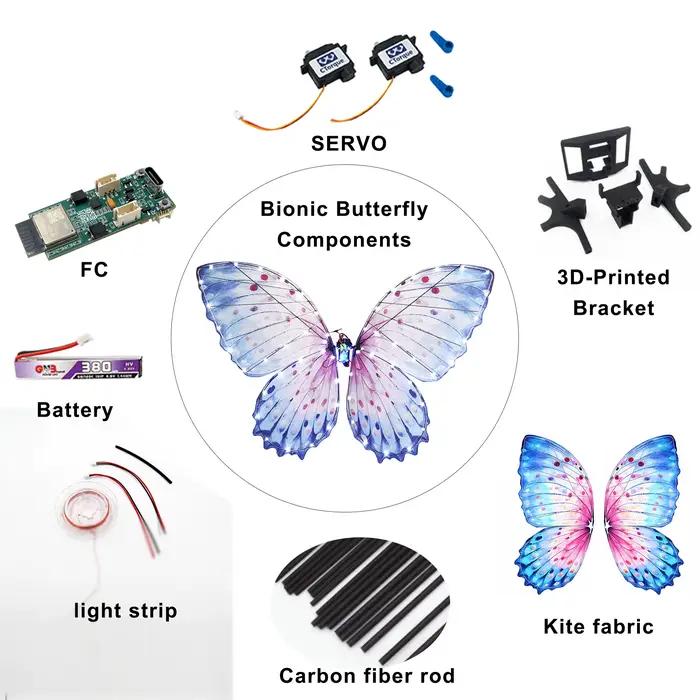 Drone papillon bionique RC Ctorque – Jouet insecte volant à ailes battantes avec lumière LED