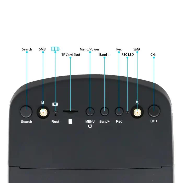 Casque vidéo HD DVR Diversity avec batterie