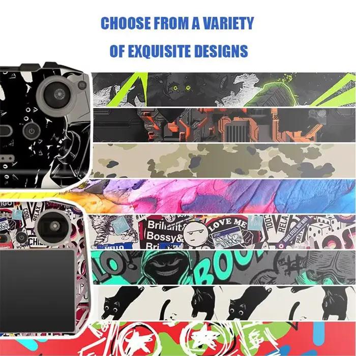Volodymyr autocollant coloré pour DJI Mini 4 Pro décalcomanie RC 2/RC-N2 couverture de protection à distance anti-rayures étanche Drone décoratif