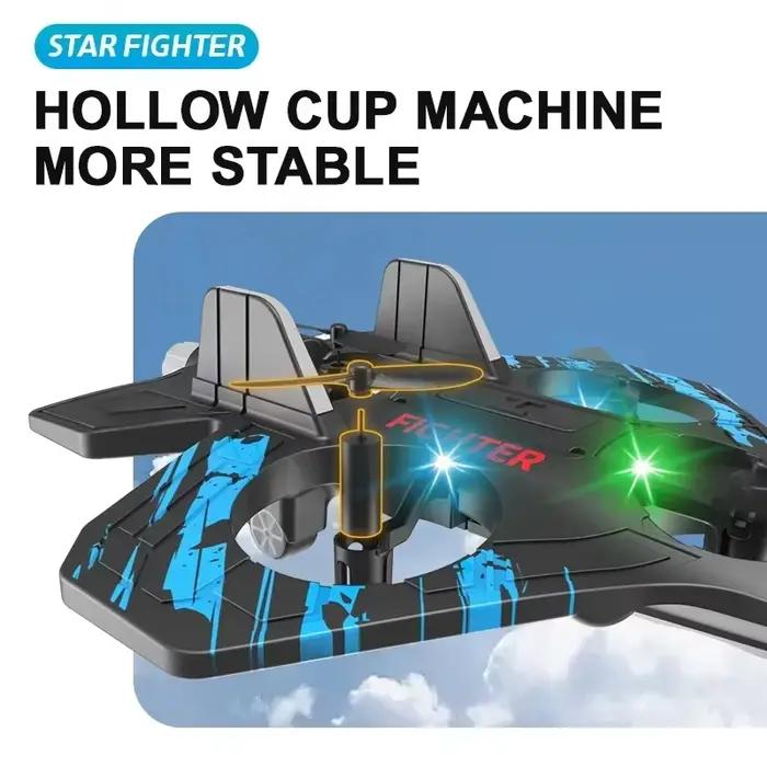 Hélicoptère télécommandé Homefish 2.4G en plastique avec lumières LED, drone cascadeur à vol stationnaire pour adultes occasions spéciales