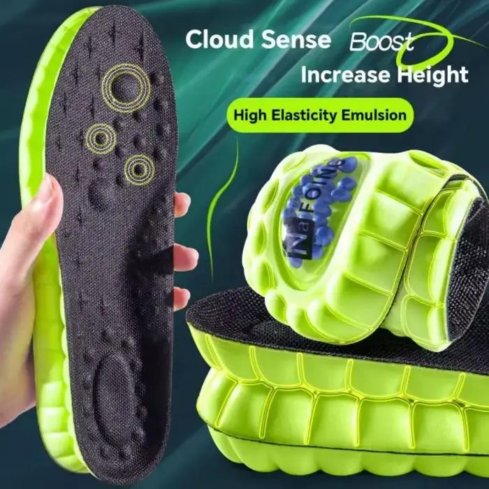 Semelles intérieures 4D Cloud pour chaussures de sport, coussin d'air en PU, absorption des chocs douce, dépistolet ant respirant, l'offre elles de course Orth4WD, 1 paire