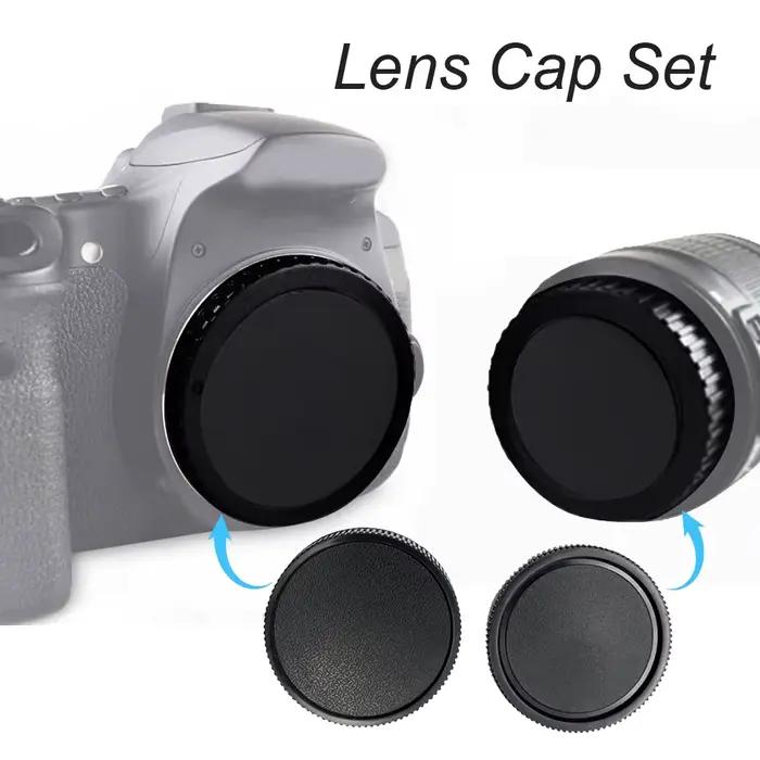 Ensemble de capuchons de protection LinGo pour boîtier et objectif arrière pour monture Leica R