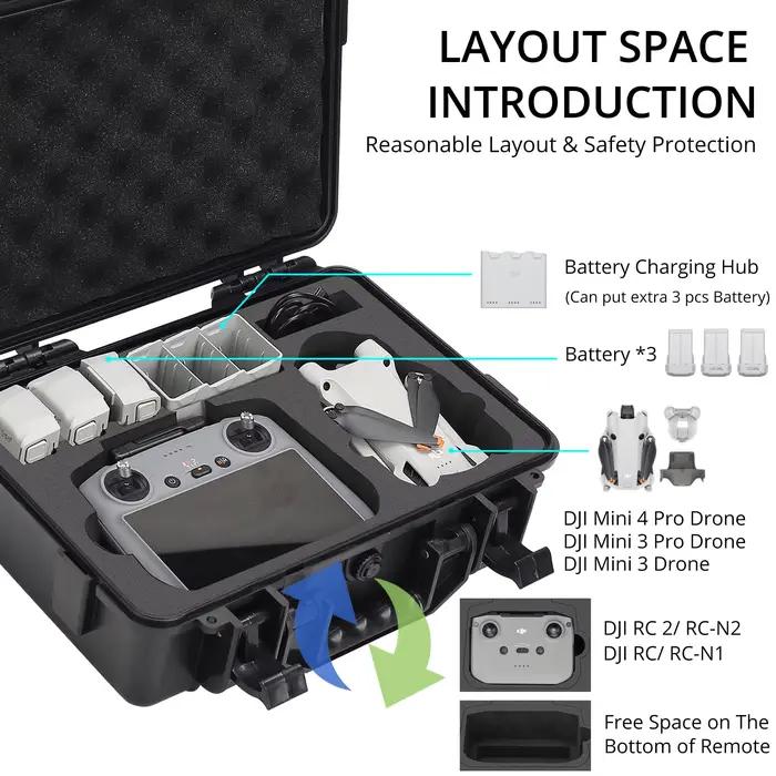 Pour DJI Mini 4 Pro étui-étui de transport Portable professionnel coque rigide étui de voyage pour DJI
