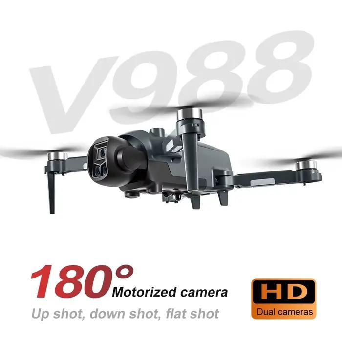 NOUVEAU pour Drone Caméra V988 Authentique 8K Professionnel 4K avec Écran Moins de 249g Télécommande Quadricoptère RC Brushless Jouets