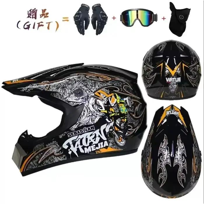 Casque de moto intégral course hors route Cross motocross Capacete Motocross Cascos Para Motos montagne descente vélo DOT