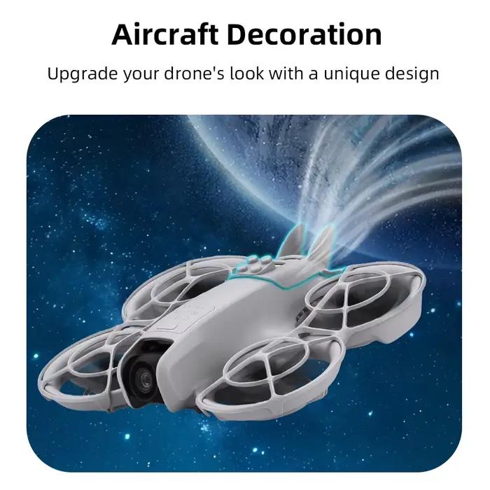 Ailes arriere pour drone DJI NEO en ABS gris clair protegeant et embellissant le drone pour vols precis et esthetiques