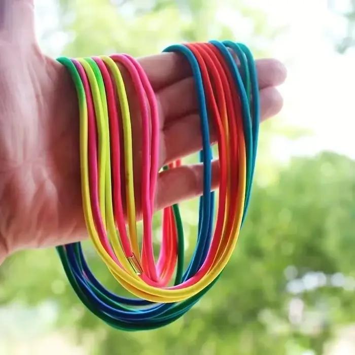 Corde à sauter Super élastique de 5 à 7M, entraînement d'endurance, jouets d'exercice amusants, intérieur et extérieur, groupe domestique, sangle de corde à sauter en caoutchouc réglable