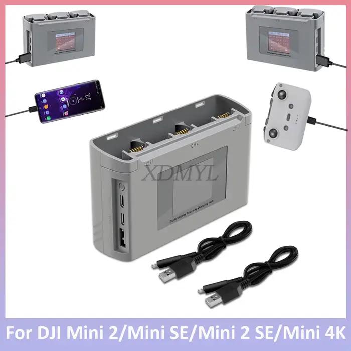 Hub de charge pour DJI MINI 2 MINI 2 SE MINI 4K 3 Voies Chargeur Batterie USB Télécommande Accessoires Drone Occasions Spéciales