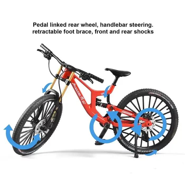 Nouveau modèle 1:8 Mini vélo en alliage moulé sous pression en métal jouet vélos Absorption des chocs montagne doigt vélo Simulation Collection jouets