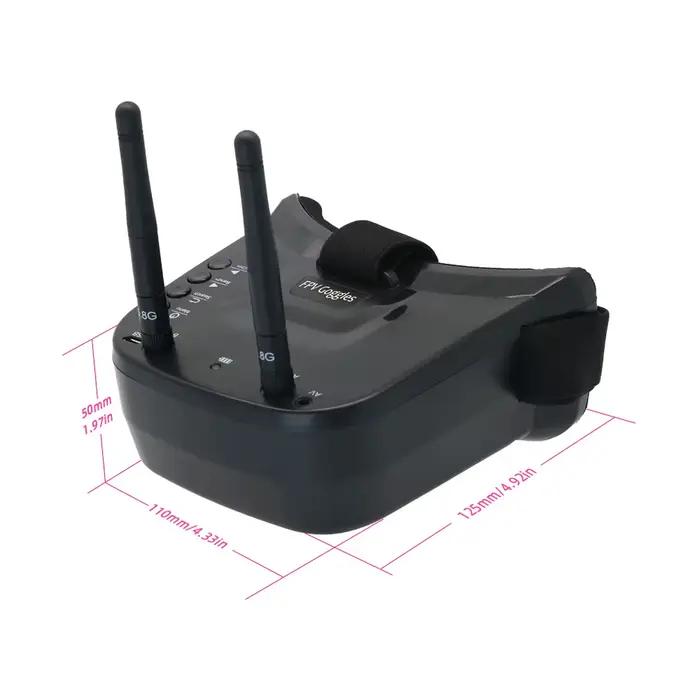 5.8G 40CH FPV lunettes recherche automatique doubles antennes avec écran LCD 3.0 pouces 480*320