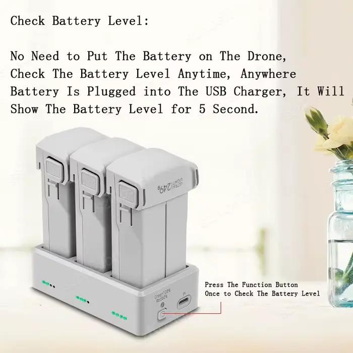 Hub de charge bidirectionnel à trois canaux pour batterie DJI Mini 5 4 Pro/Mini 3 Pro pour chargeur