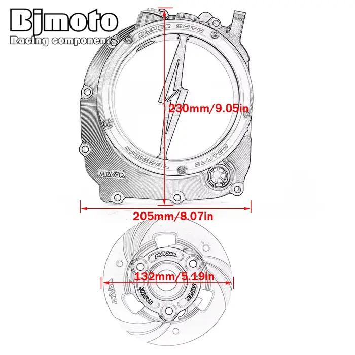 Couvre-embrayage transparent CNC pour moto de course Kawasaki Z900RS ZR900 Z900 2017 2018 2019 2020 2021 2022 2023 2024 2025 2026